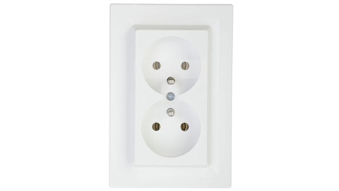 Zásuvka Asfora EPH9800221 2-násobná PL biela | Obrázok 1 | najmaterial.sk