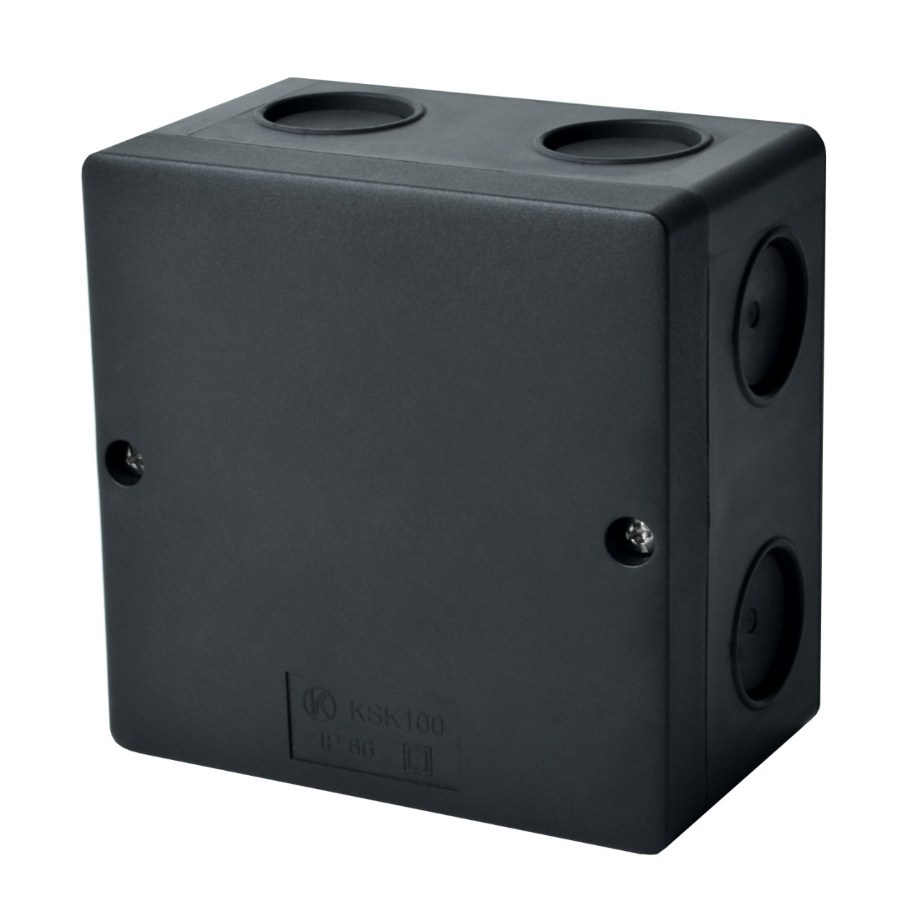 Krabica inštalačná KSK 100 FA na omietku UV-odolná IP66 čierna | Obrázok 1 | najmaterial.sk