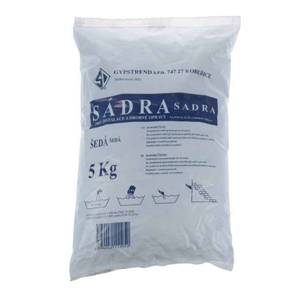 Sádra štukatérska 5kg sivá | Obrázok 1 | najmaterial.sk