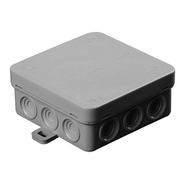 Krabica rozbočovacia A3 85x85x37mm bez vývodiek sivá | Obrázok 1 | najmaterial.sk