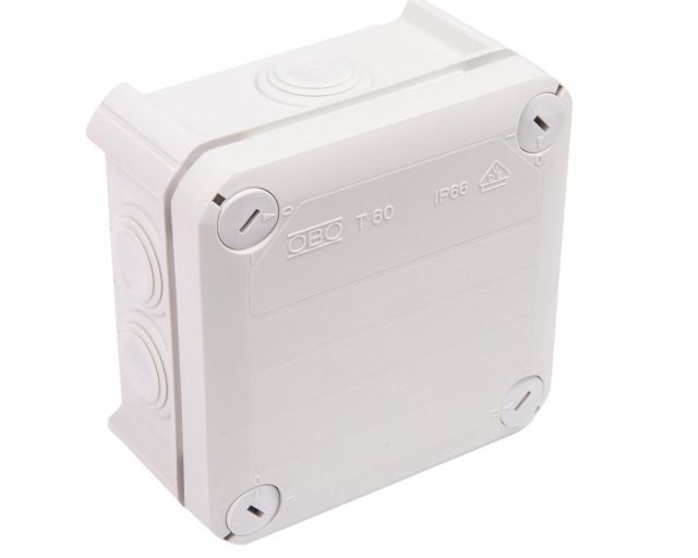 Krabica rozbočovacia 2007061 T60 114x114x57mm bez vývodiek sivá | Obrázok 1 | najmaterial.sk