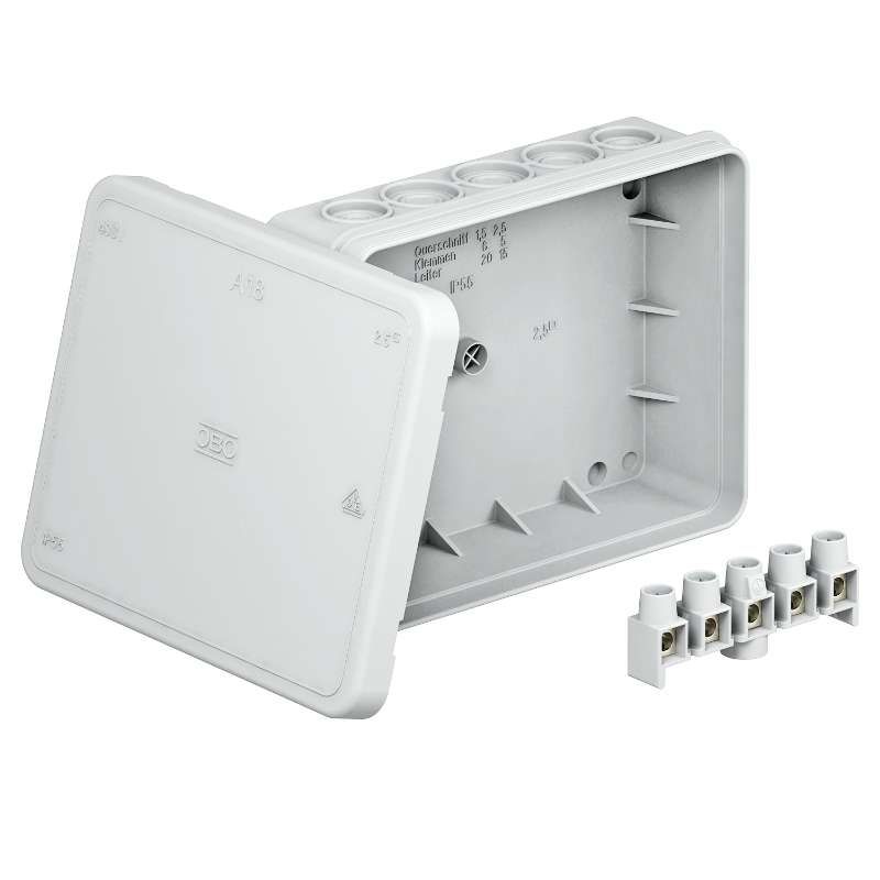 Krabica rozbočovacia 2000410 A18 125x100x40mm bez vývodiek sivá | Obrázok 1 | najmaterial.sk