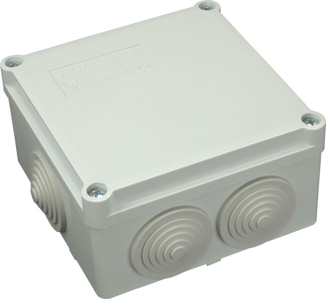 Krabica rozbočovacia S-BOX 106 SK 100x100x50mm s vývodkami | Obrázok 1 | najmaterial.sk