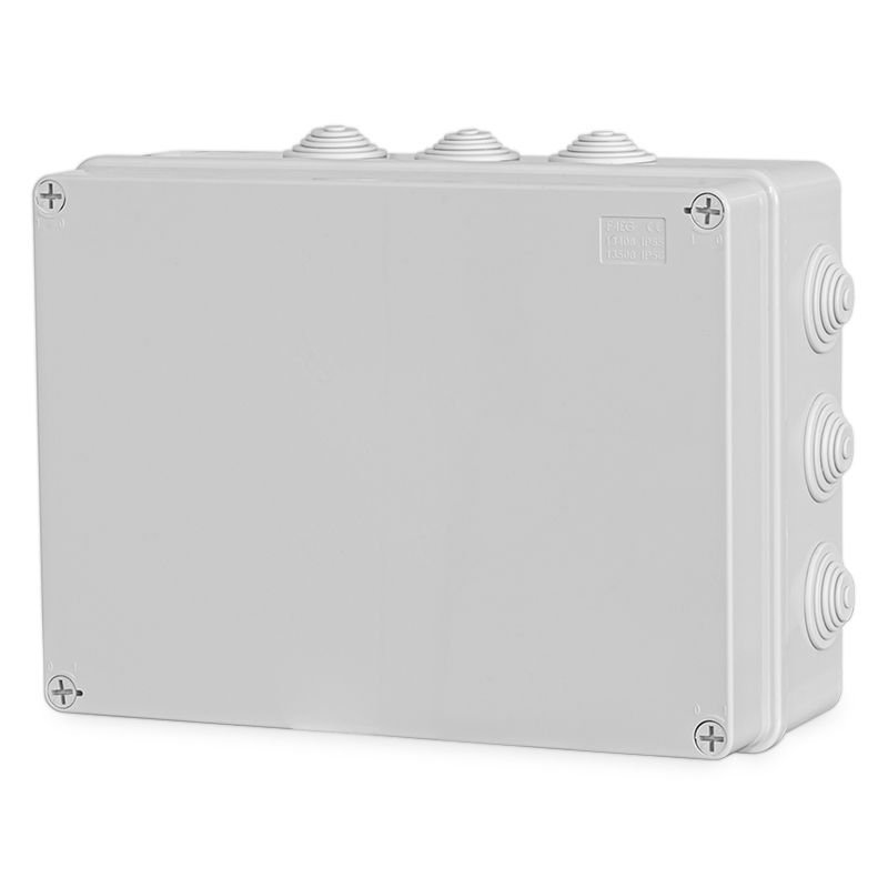 Krabica rozbočovacia S-BOX 606 300x220x120mm s vývodkami sivá | Obrázok 1 | najmaterial.sk