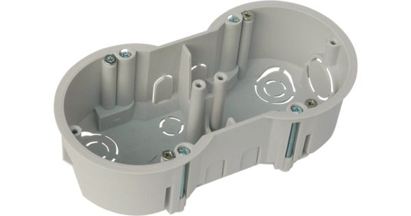 Krabica inštalačná KUP 68 LP/2 SK 144x73x45mm 2-násobná do dutej steny sivá | Obrázok 1 | najmaterial.sk