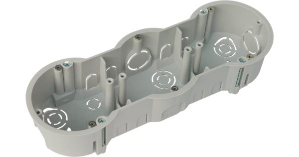 Krabica inštalačná KUP 68 LP/3 SK 215x73x45mm 3-násobná do dutej steny sivá | Obrázok 1 | najmaterial.sk