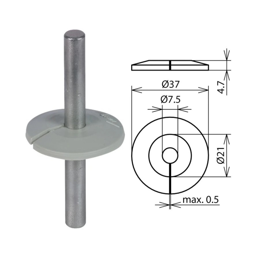 Manžeta proti stekajúcej vode 276056 7,5mm plastová sivá | Obrázok 1 | najmaterial.sk