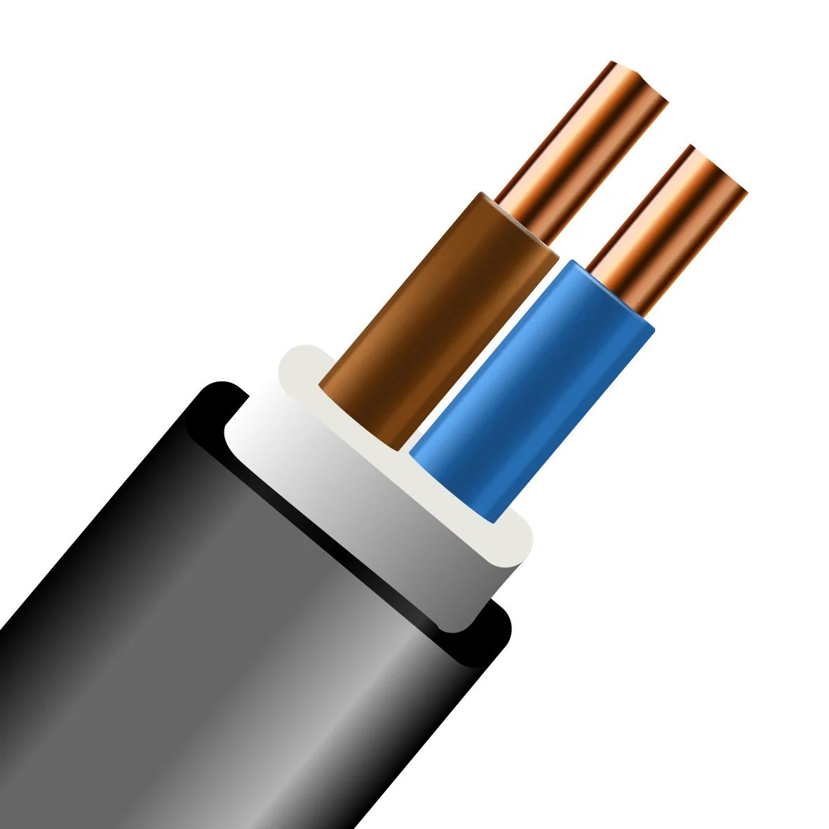 Kábel pevný plochý CYKYLO-O 2x2,5 pvc čierny | Obrázok 1 | najmaterial.sk