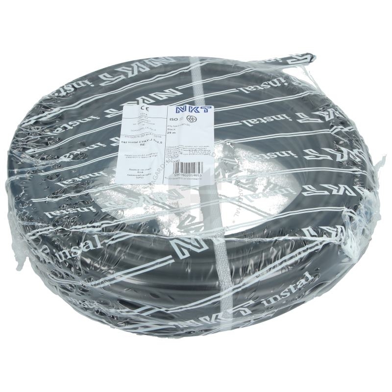 Kábel pevný CYKY-J 3x2,5 pvc čierny bal.(100m) | Obrázok 1 | najmaterial.sk