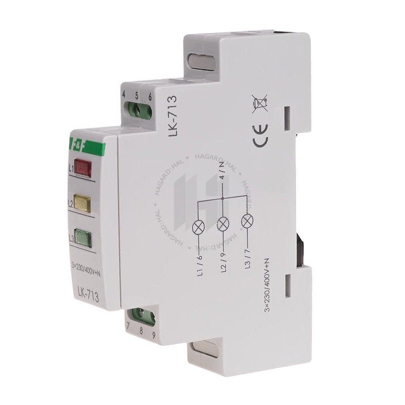 Signálka LK-713 K 3F IP20 na DIN lištu | Obrázok 1 | najmaterial.sk