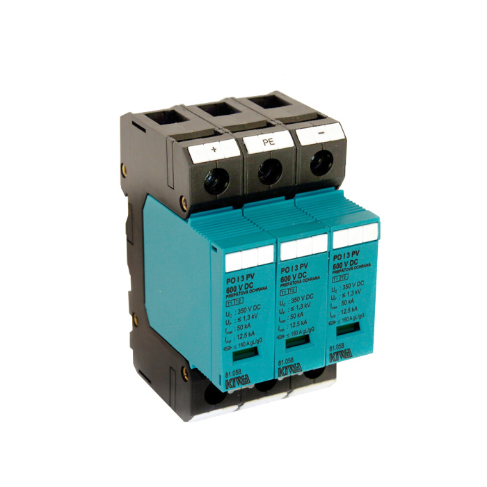 Zvodič prepätia PO I 3 PV 81.183 3P 1000VDC/12,5kA FV typ aplikácie 1+2 | Obrázok 1 | najmaterial.sk