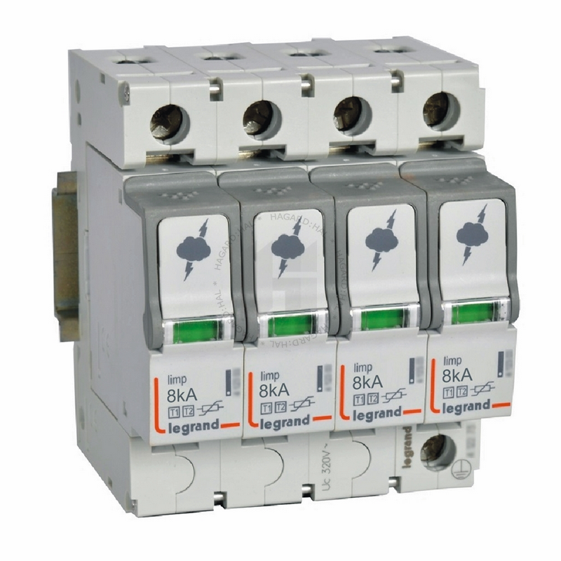 Zvodič prepätia 412253 B+C 4P 320/8kA vymeniteľný modul | Obrázok 1 | najmaterial.sk